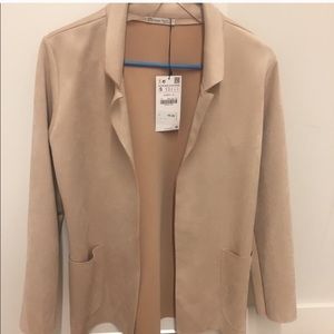 NWT Zara Light Tan Suede Jacket